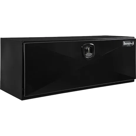 1752810 – BUYERS PROD Tool Box, Topsider 1 Recessed Drop Door Powder Coat Black Carbon Steel 48 Inch Length x 18 Inch...